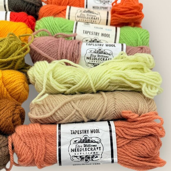 Lot of 40 Elsa Williams Needlecraft Tapestry Wool Yarn Assorted Colors - Picture 11 of 14